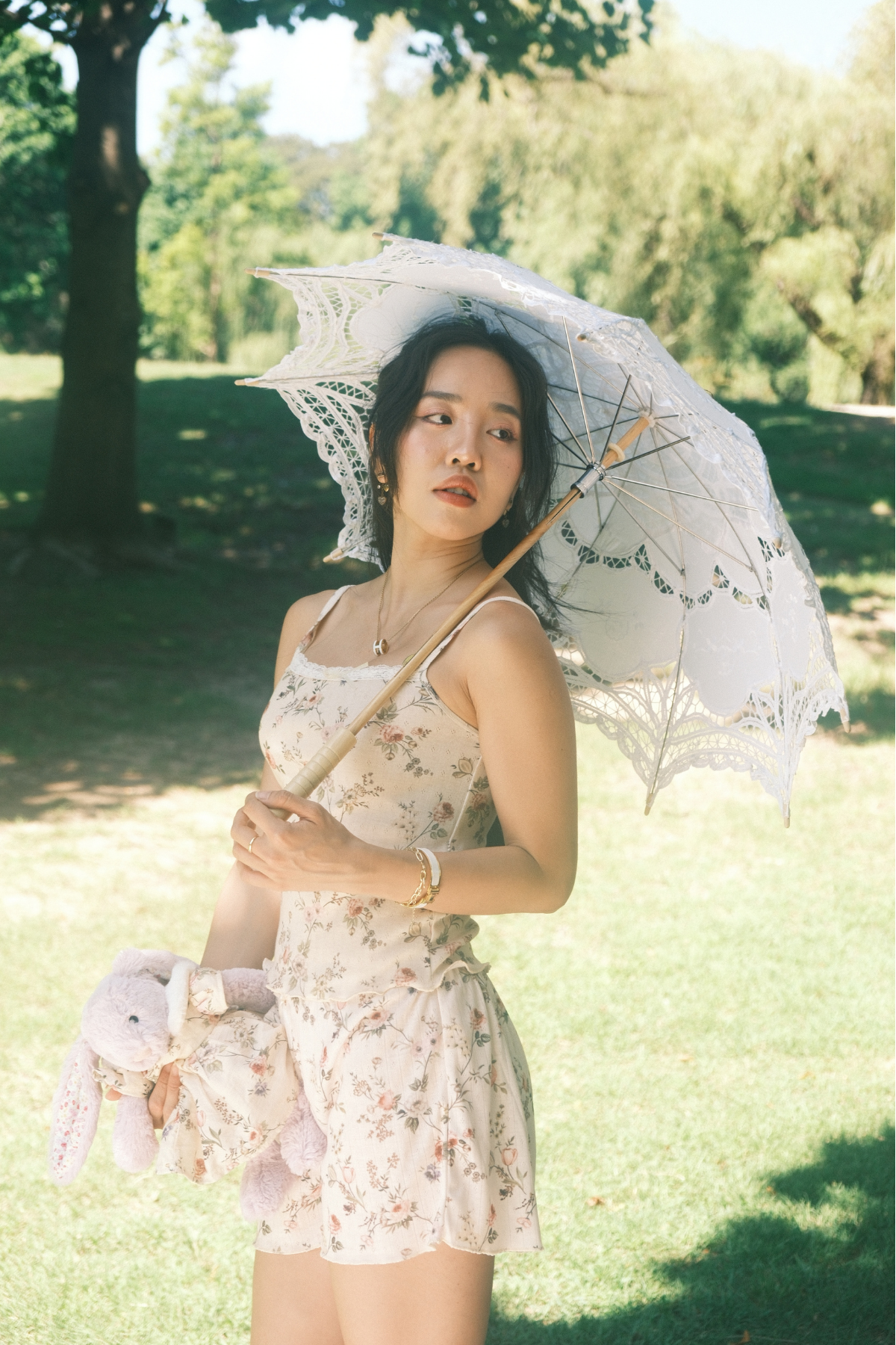Short Cotton PJ Set in Rose Garden