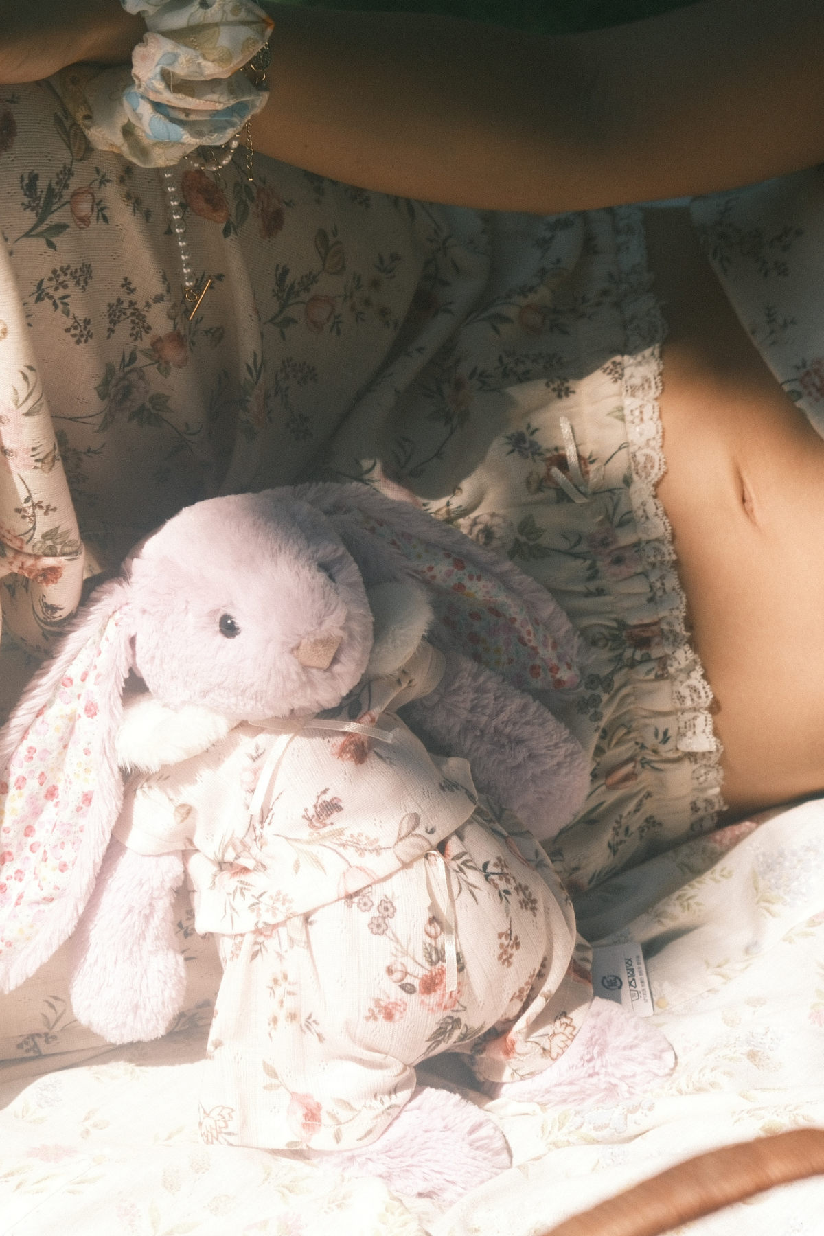 Long Cotton PJ Set in Rose Garden