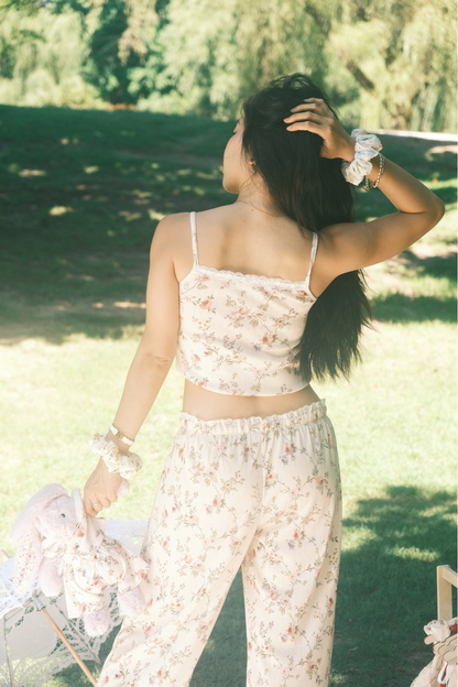 Long Cotton PJ Set in Rose Garden